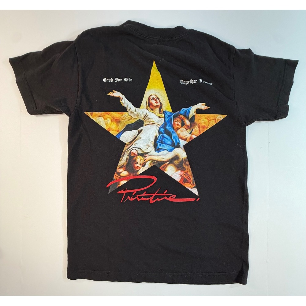 Primitive Skateboarding Mens Small Black T-Shirt Star Graphic Religious Art Tee